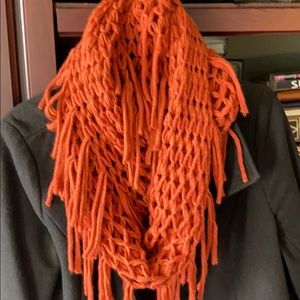 Sparkling burnt orange infinity scarf